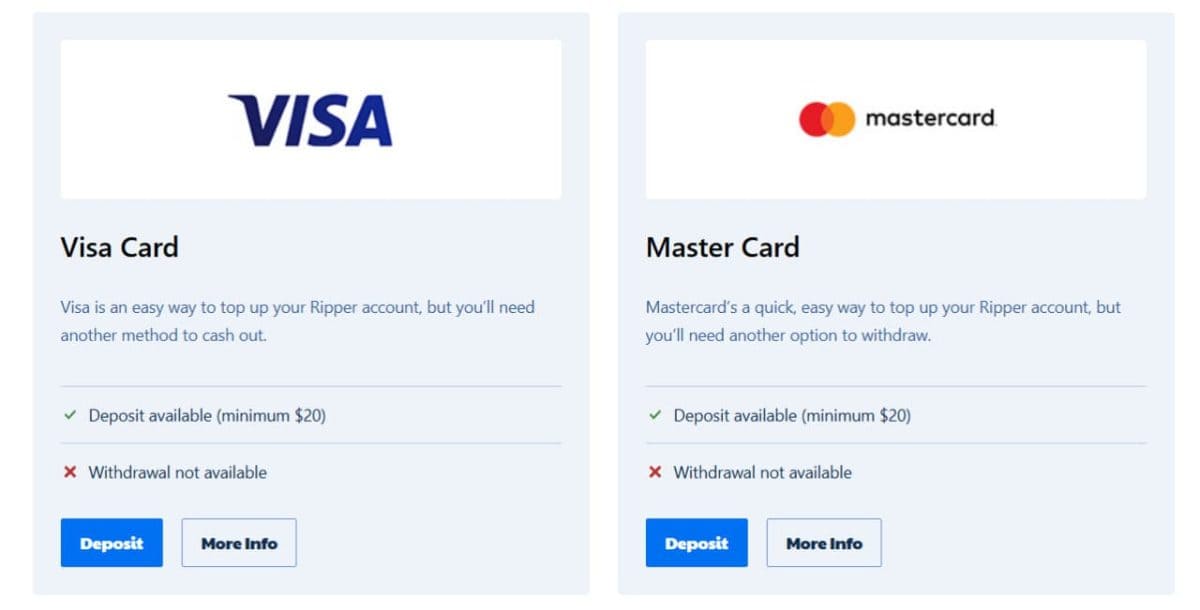 Ripper Casino Payments – Crypto, AUD & Fast Payouts AU image 1